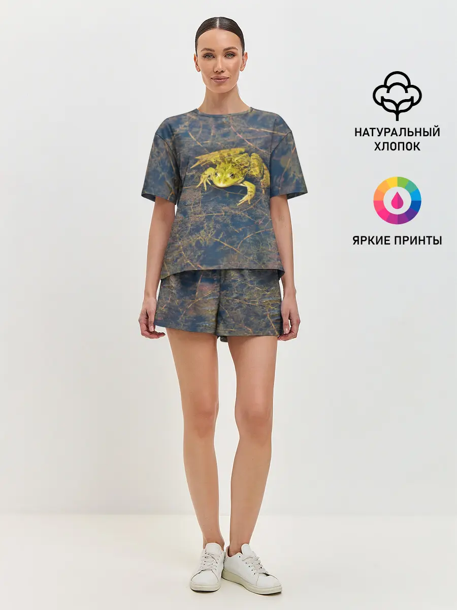 Женская пижама с шортами / Лягушка