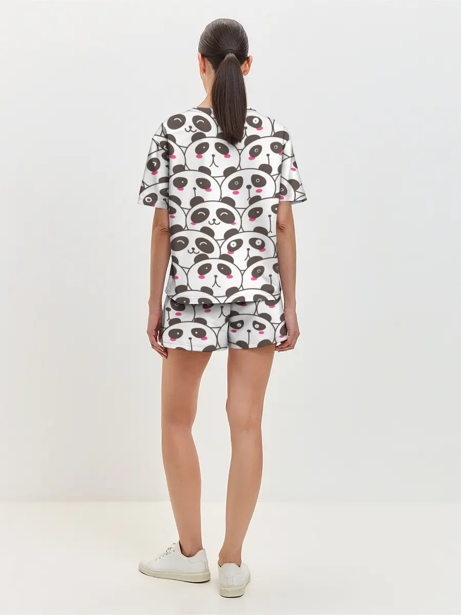 Женская пижама с шортами / Панд много не бывает