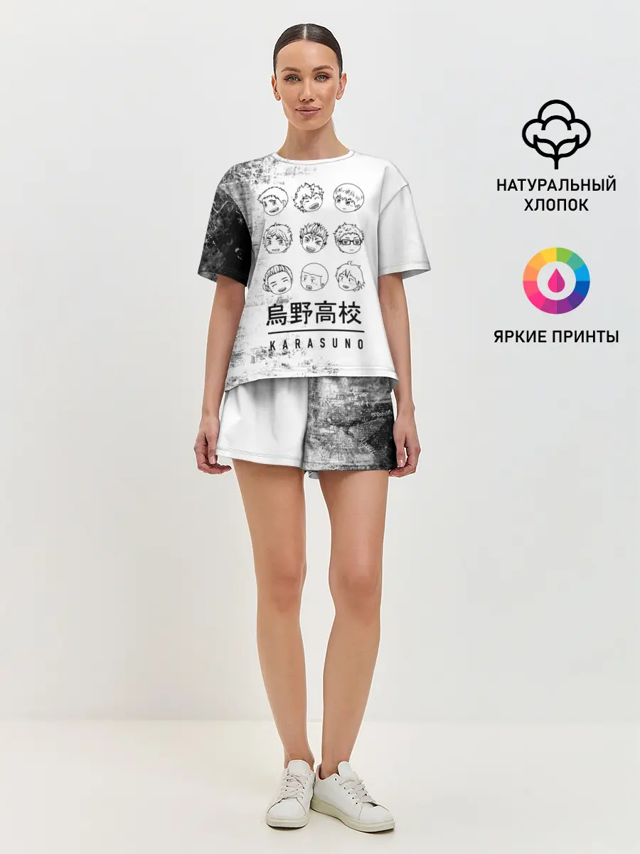 Женская пижама с шортами / Команда школы Карасуно | Haiky