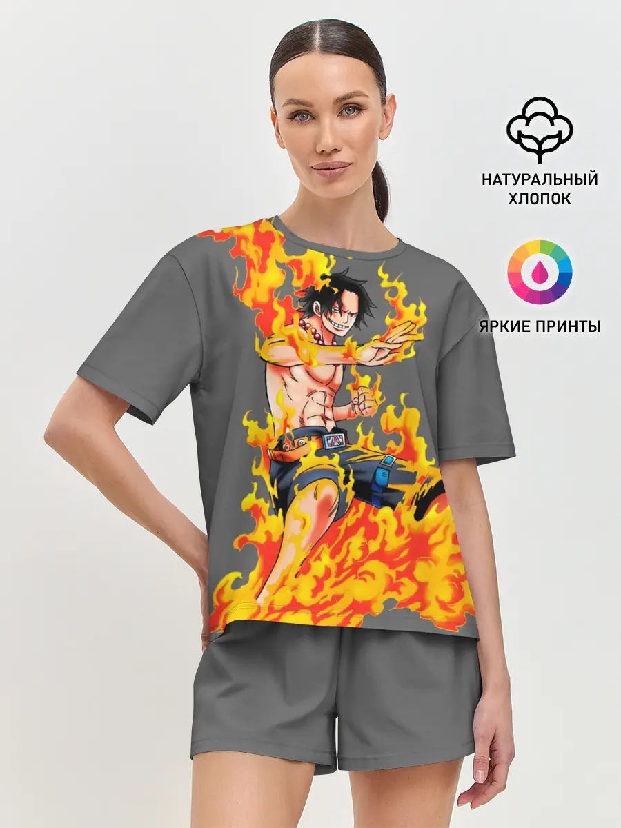 Женская пижама с шортами / Портгас Д Эйс из One Piece