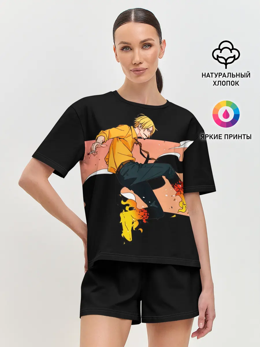 Женская пижама с шортами / Винсмок Санджи из One Piece