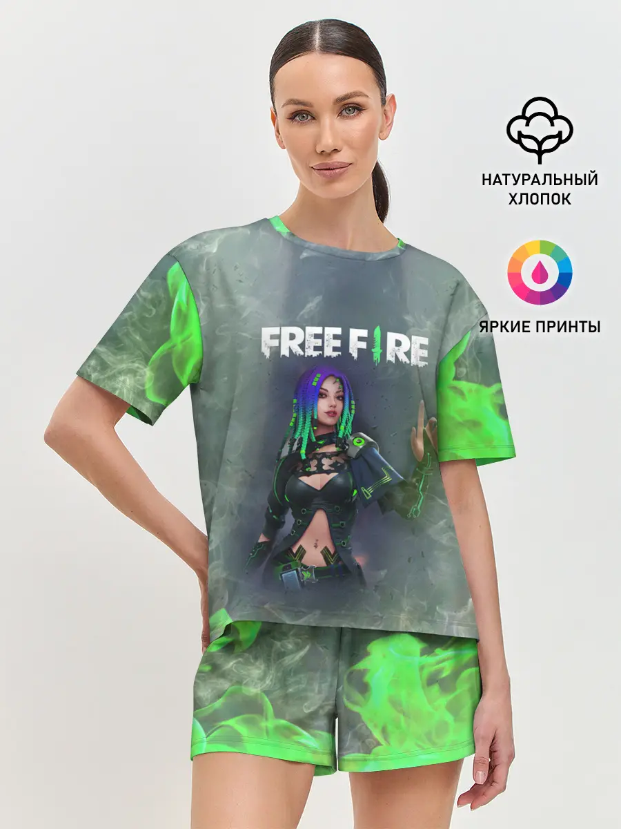 Женская пижама с шортами / Фри Фаер | Garena Free Fire