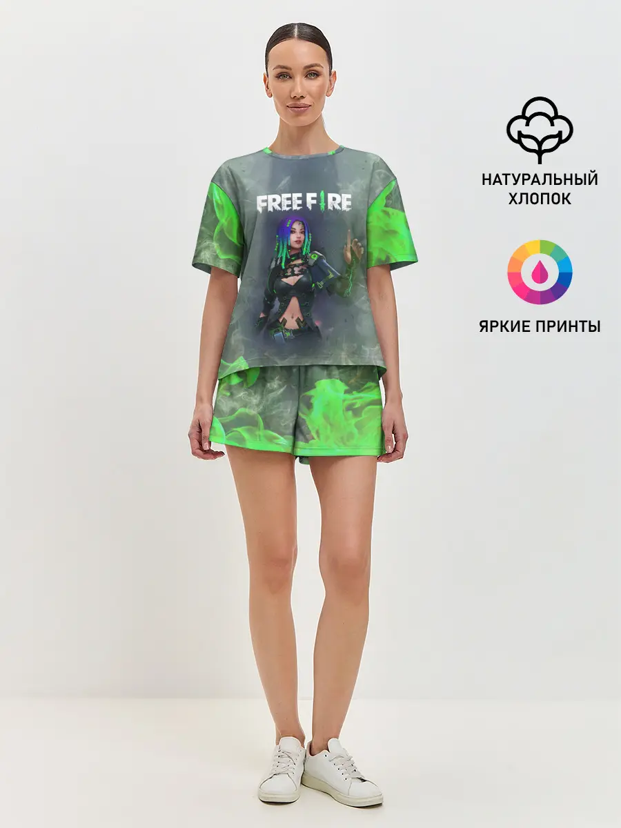 Женская пижама с шортами / Фри Фаер | Garena Free Fire