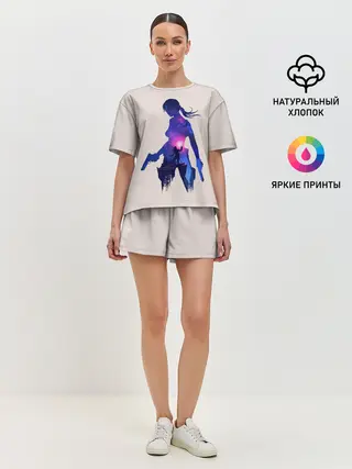 Женская пижама с шортами / Лара с оружием