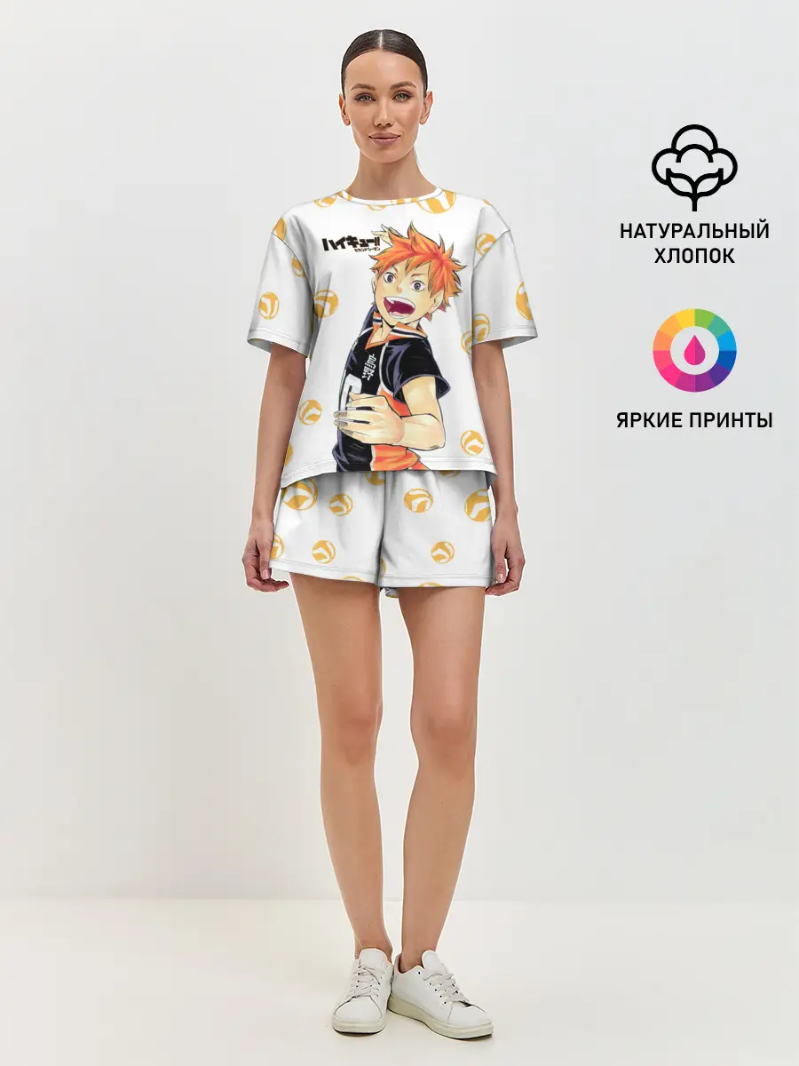 Женская пижама с шортами / Мощный удар Шоё Хината Haikyuu!!