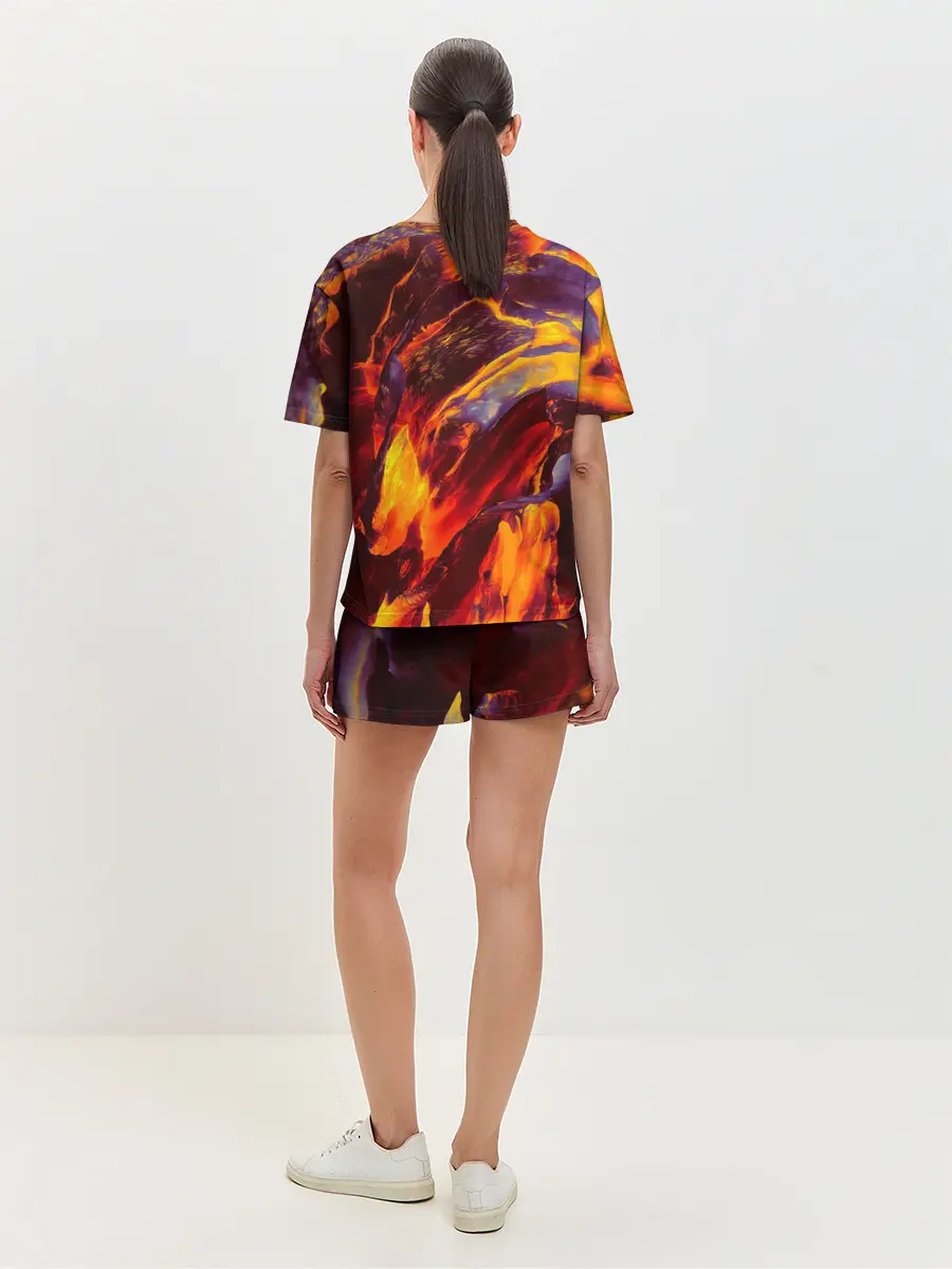 Женская пижама с шортами / ОГНЕННЫЙ ГРАНЖ | FIRE GRUNGE