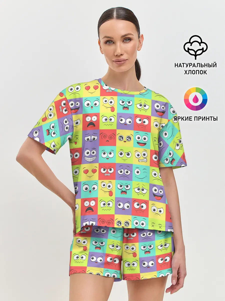 Женская пижама с шортами / Эмоции