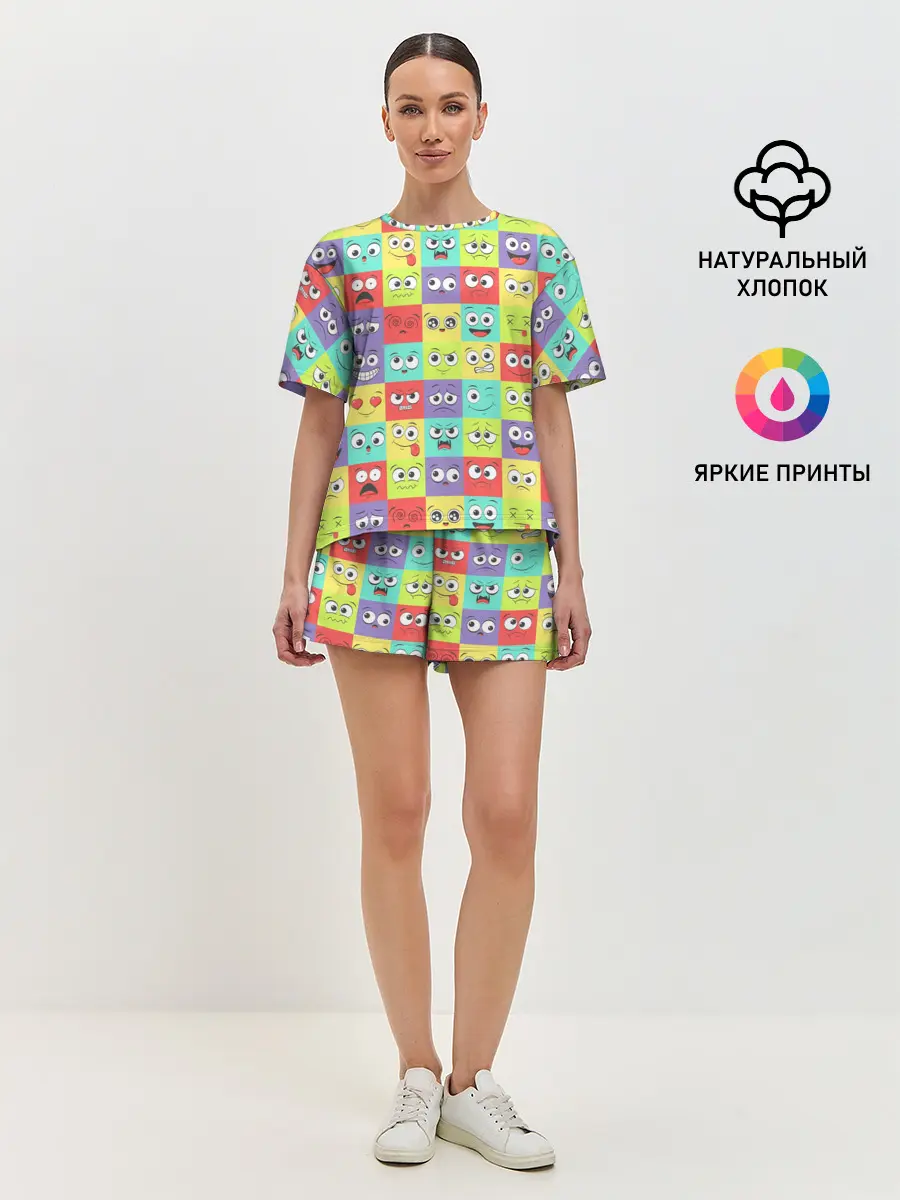 Женская пижама с шортами / Эмоции