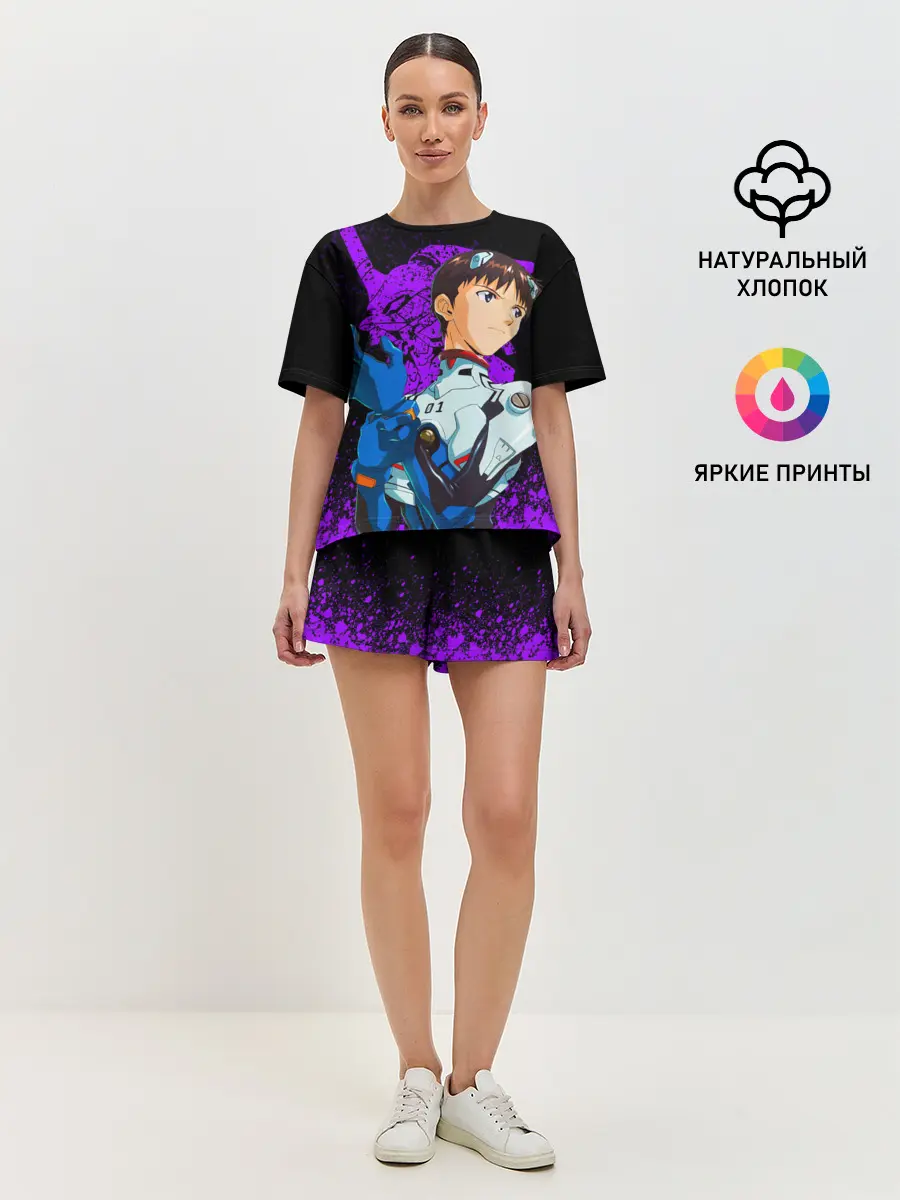 Женская пижама с шортами / ЕВАНГЕЛИОН