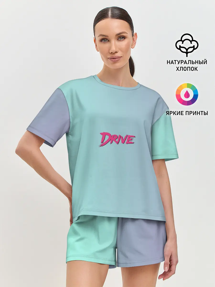 Женская пижама с шортами / В стиле Drive