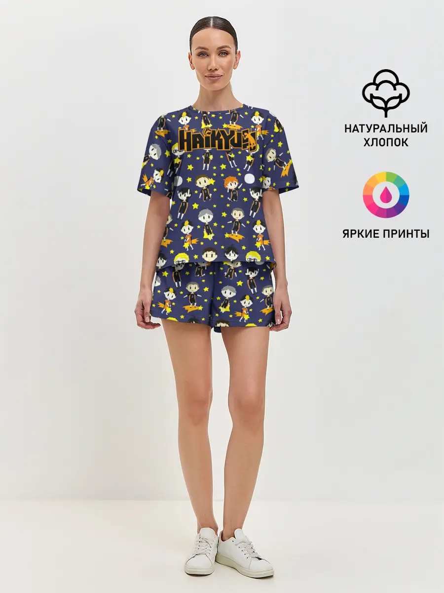 Женская пижама с шортами / Команда Карасуно | Haikyuu!!
