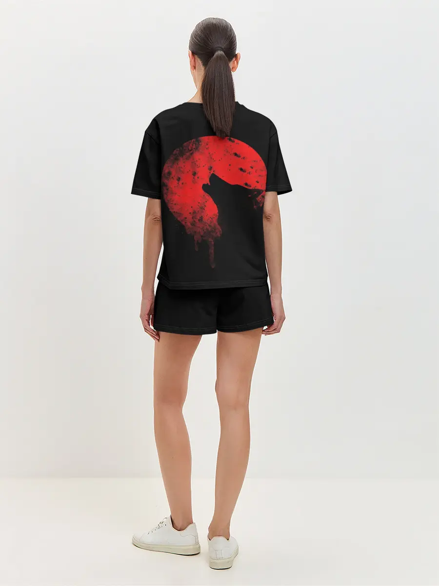 Женская пижама с шортами / Wolf 3D