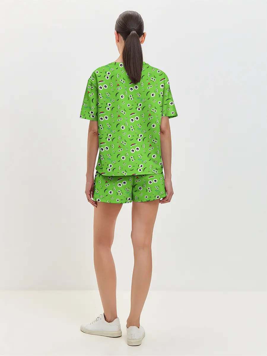 Женская пижама с шортами / Мультяшные Лица