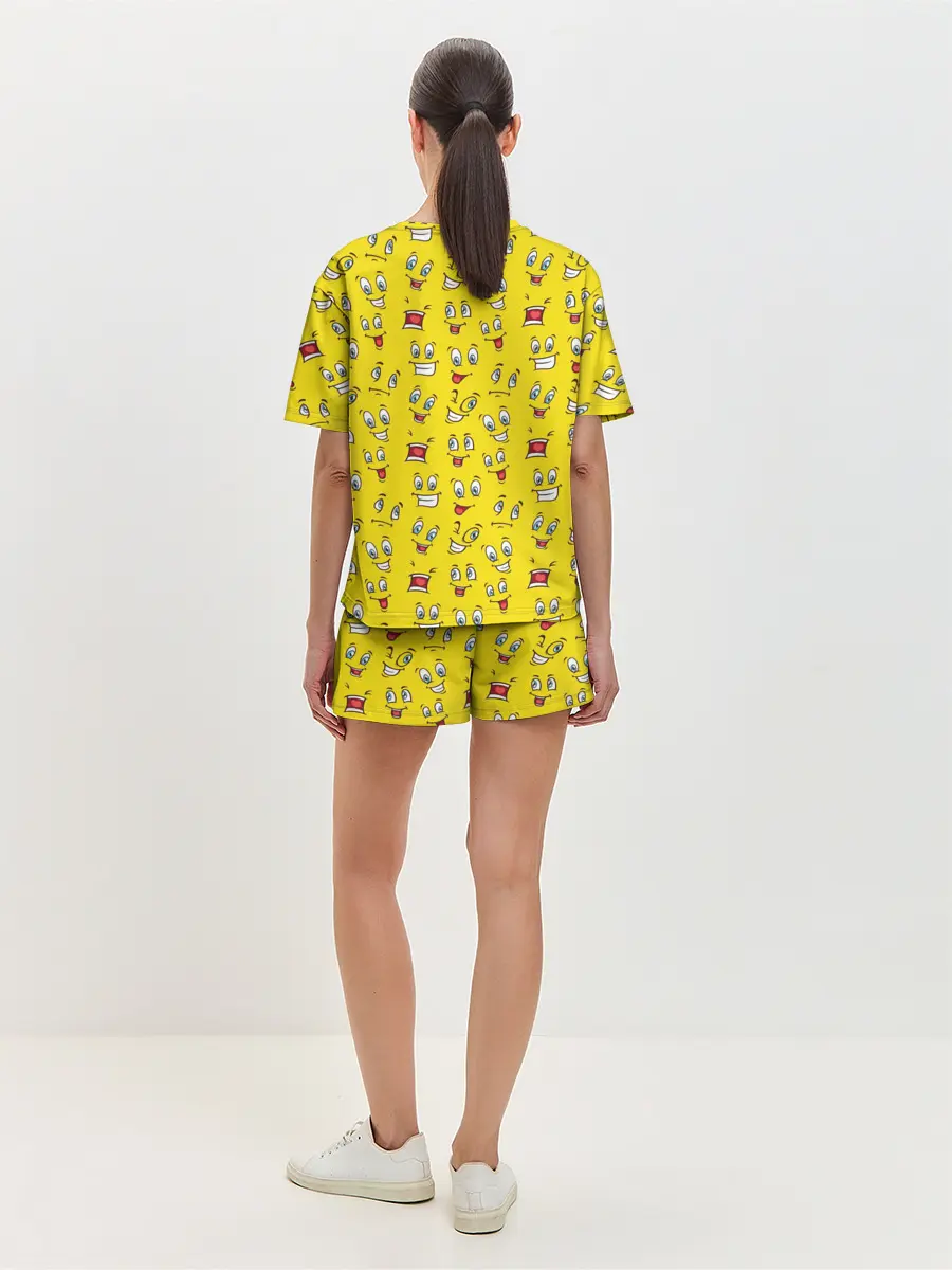 Женская пижама с шортами / Забавные Лица