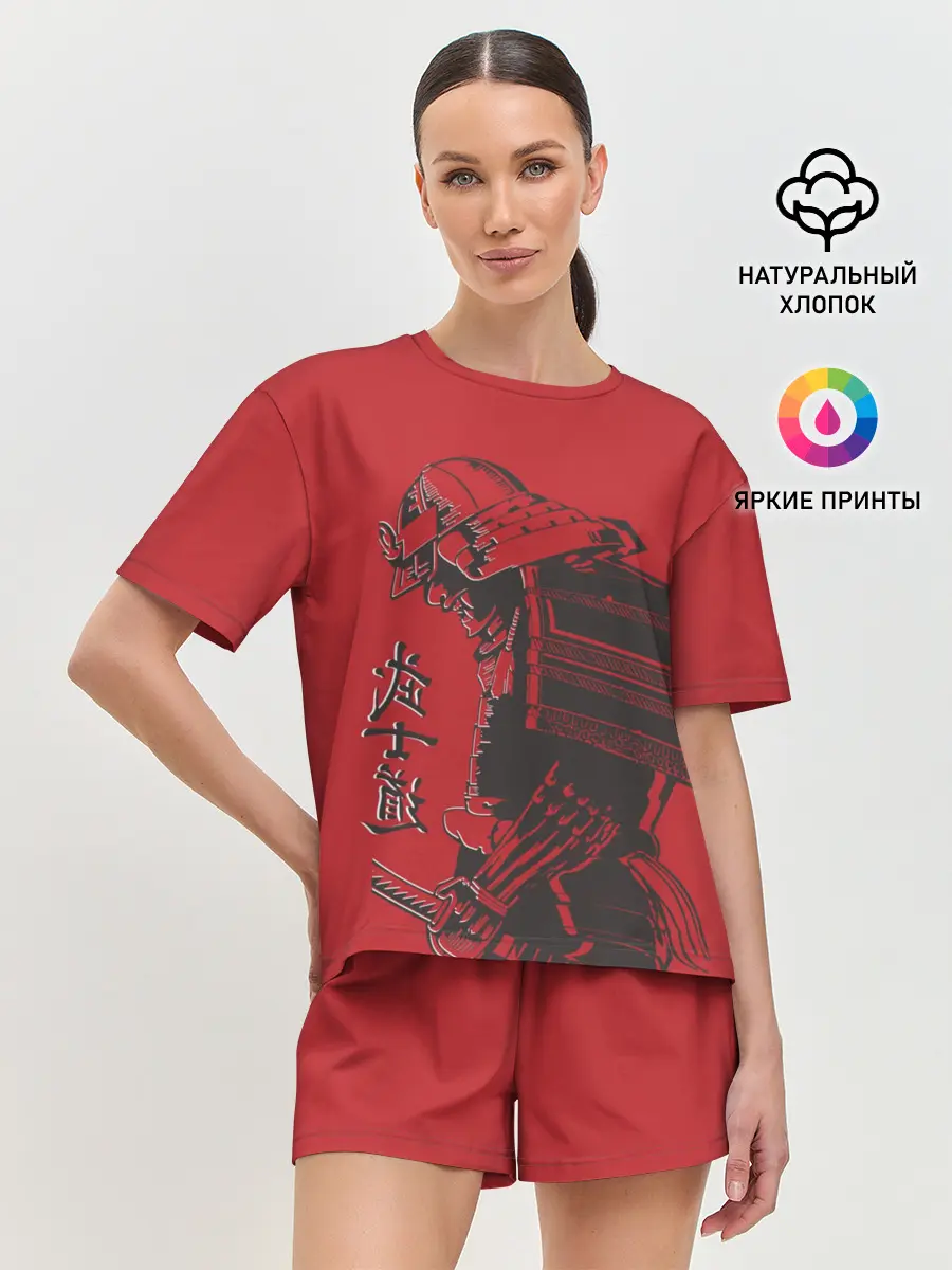 Женская пижама с шортами / Самурай