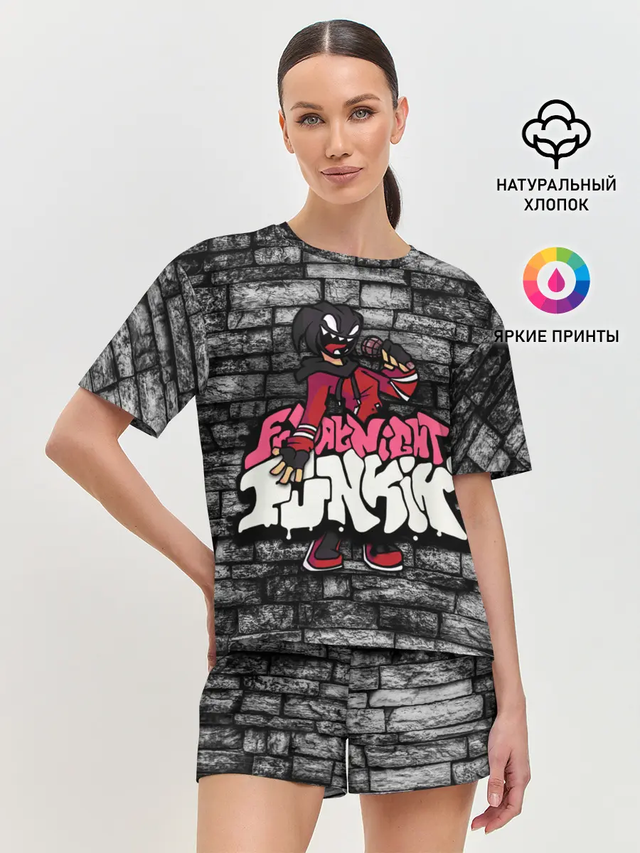 Женская пижама с шортами / Friday Night Funkin A.G.O.T.I.