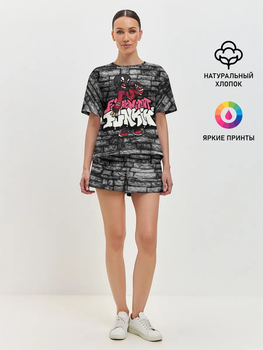 Женская пижама с шортами / Friday Night Funkin A.G.O.T.I.