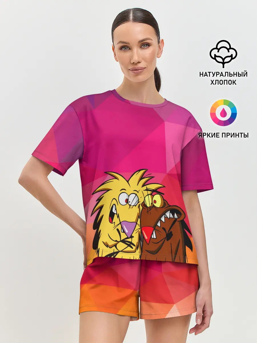 Женская пижама с шортами / Крутые Бобры!