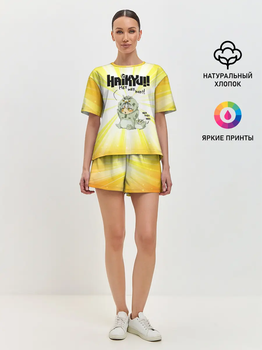 Женская пижама с шортами / HEY HEY HEY Котаро Бокуто сова