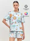 Женская пижама с шортами / Детские рисунки