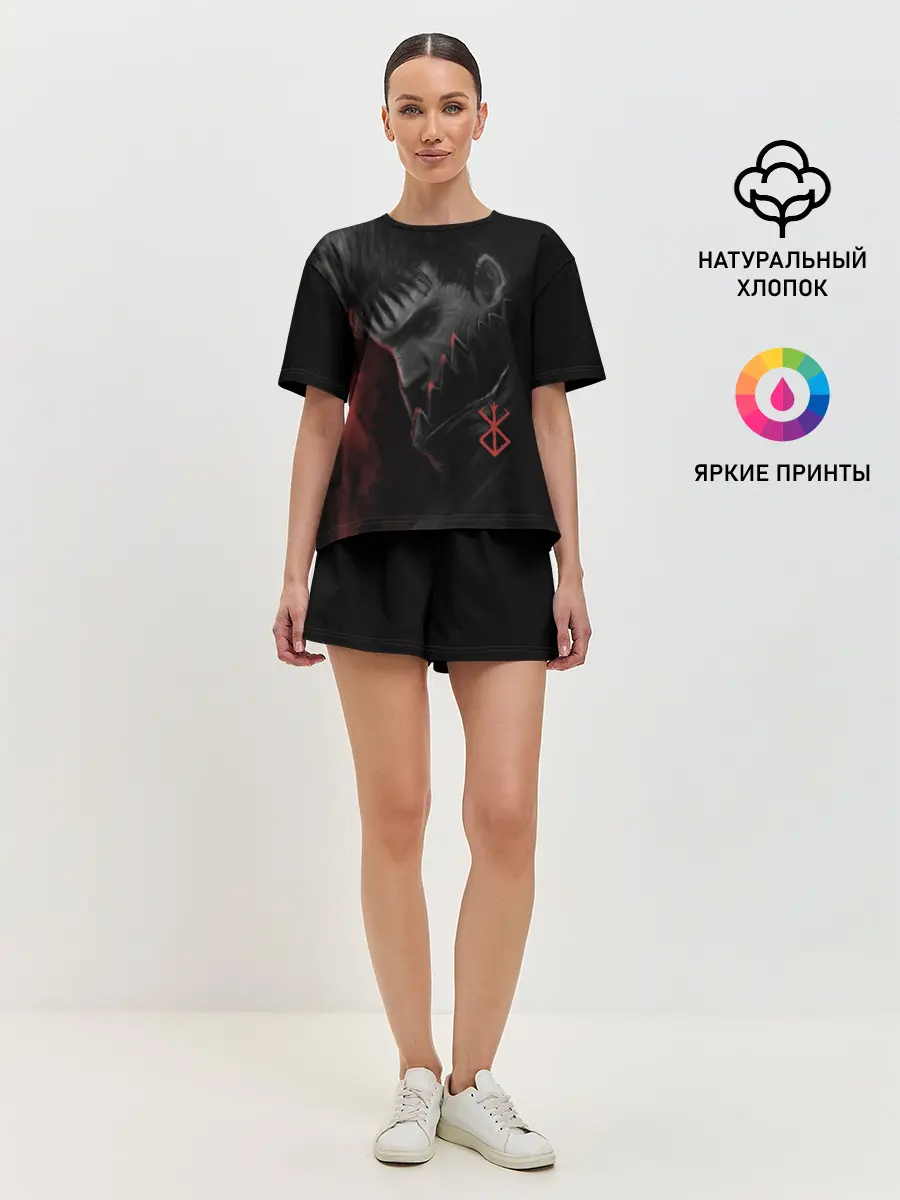 Женская пижама с шортами / Чёрный мечник