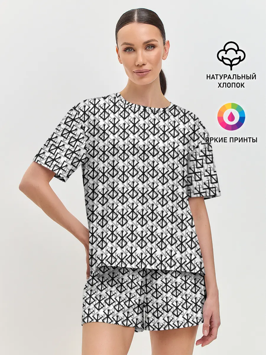 Женская пижама с шортами / Берсерк много логотипов