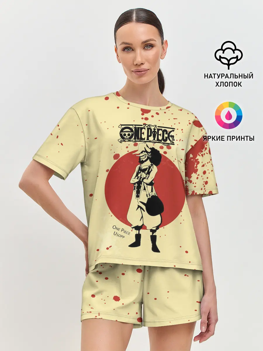 Женская пижама с шортами / Усопп One Piece. Большой куш