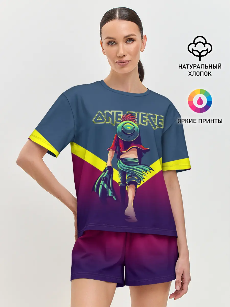 Женская пижама с шортами / Луффи One Piece. Большой куш