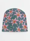 Детская шапка / Лилии на сером фоне