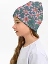 Детская шапка / Лилии на сером фоне