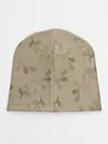 Детская шапка / Листья на бежевом фоне