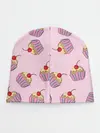 Детская шапка / Капкейки на розовом