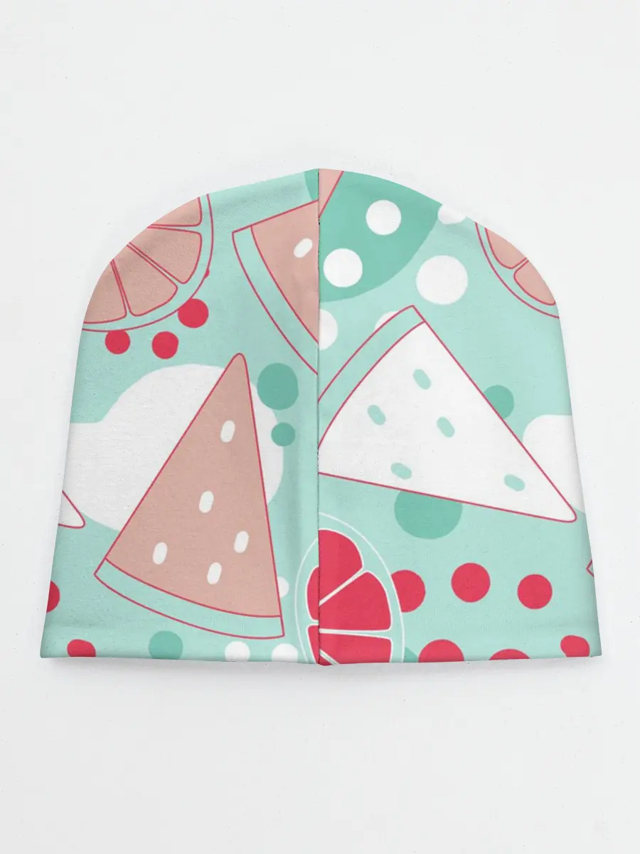 Детская шапка / Арбузно-цитрусовый узор