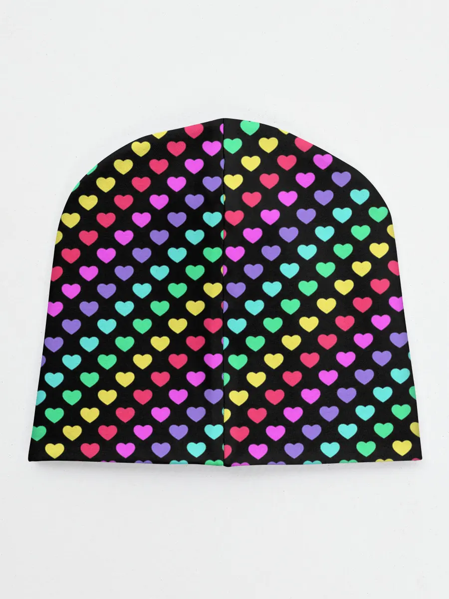 Детская шапка / Радужные сердечки