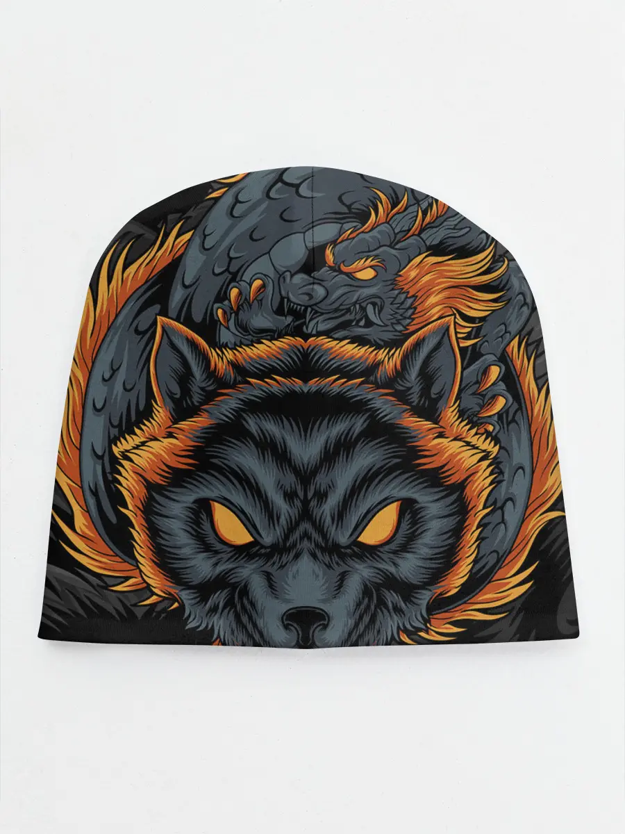 Детская шапка / Волк и дракон
