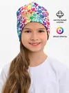 Детская шапка / Радужные сердечки