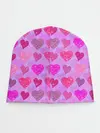 Детская шапка / Розовые сердечки