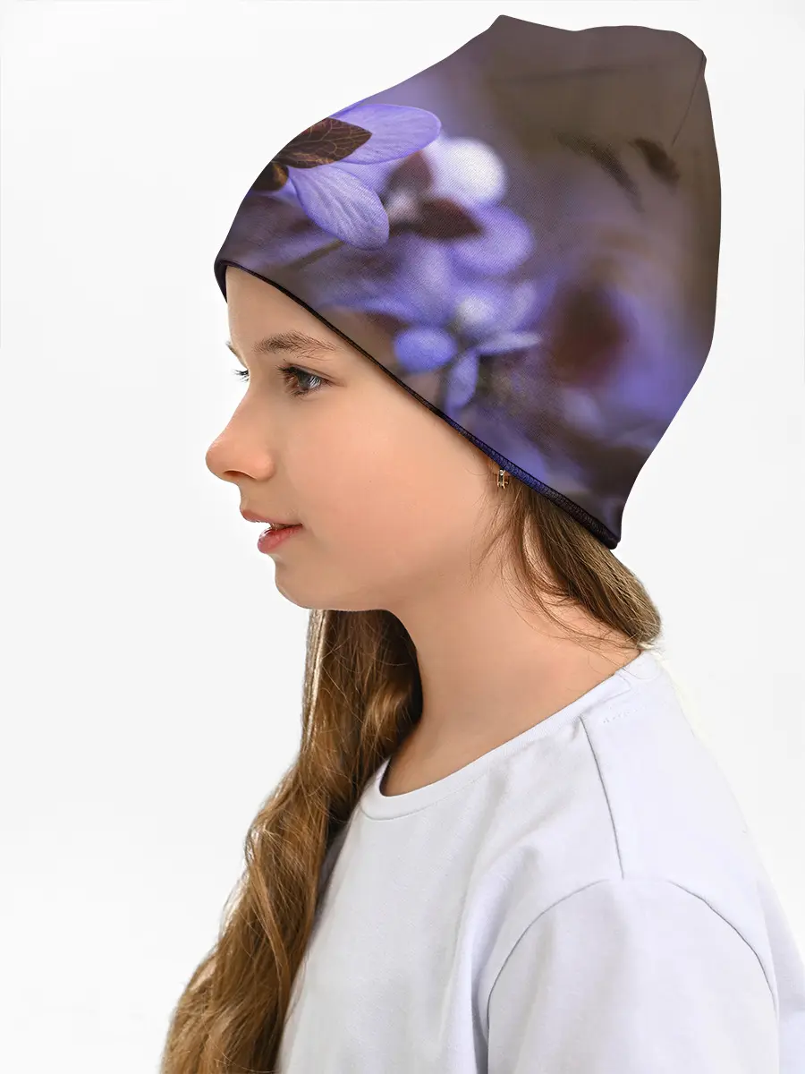 Детская шапка / хрупкий цветок фиалка