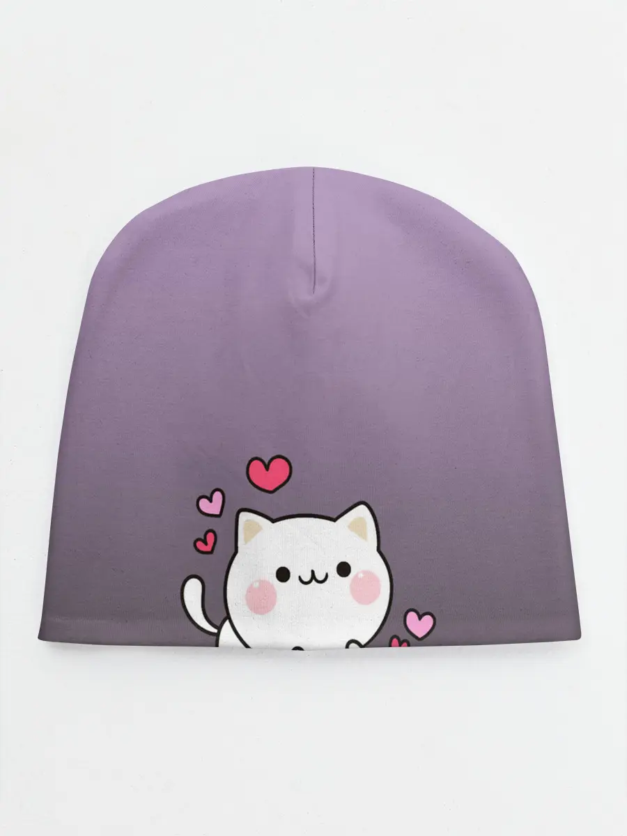 Детская шапка / влюбленный котенок
