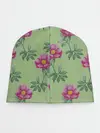 Детская шапка / Пионы на светло зеленом фоне