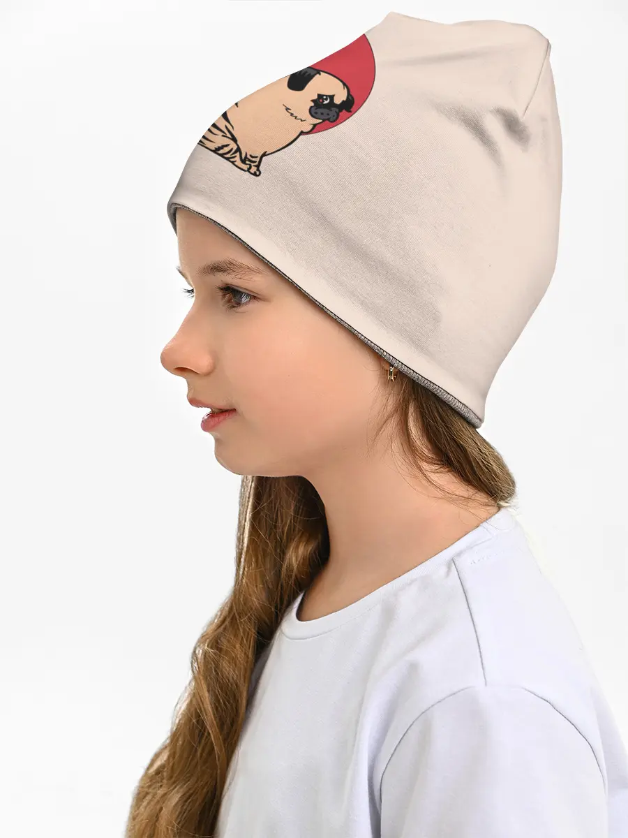 Детская шапка / Мопсы | Тату мастер