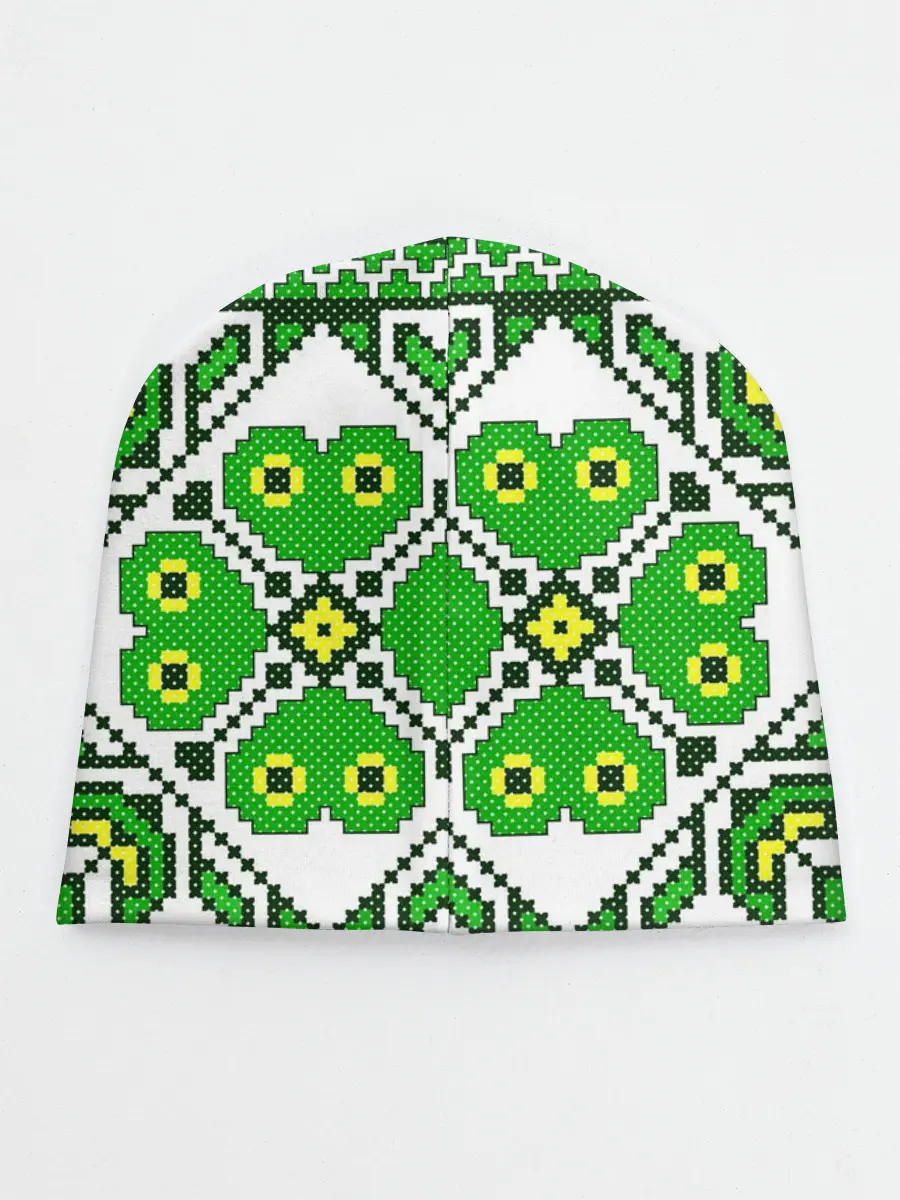 Детская шапка / Славянский Узор Зеленый