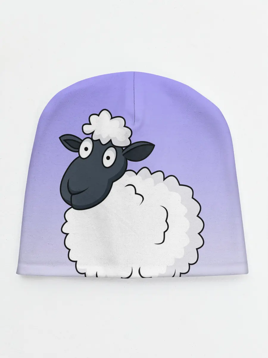 Детская шапка / Нарисованный милый барашек