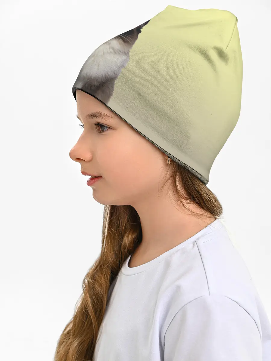 Детская шапка / персидская пушистая кошка