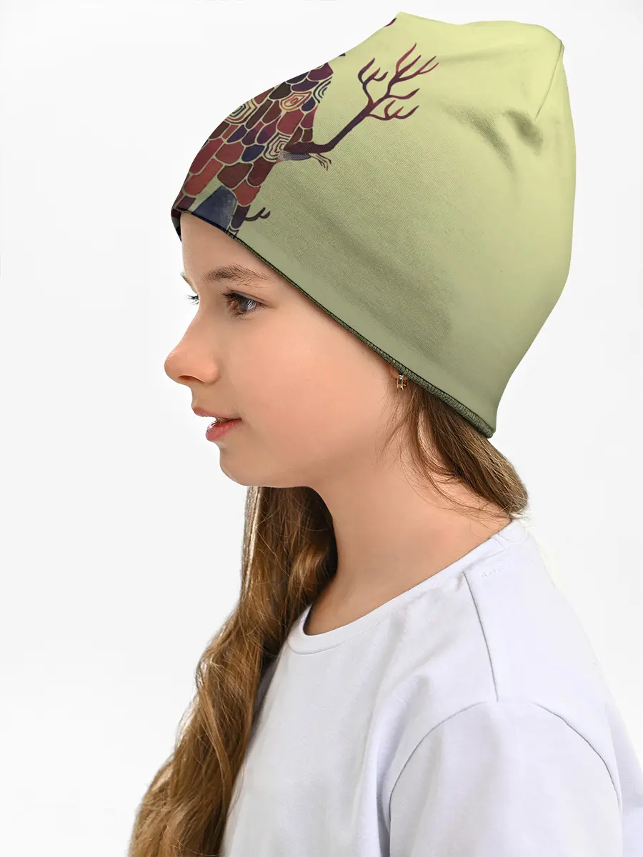 Детская шапка / лесной волшебник акварель