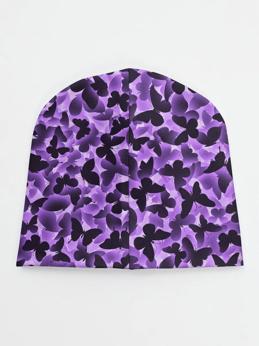 Детская шапка / Сиреневые бабочки