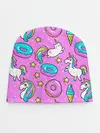 Детская шапка / Единороги с пончиками