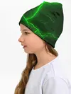 Детская шапка / К - 13 зелёная трещина 3D