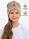 Детская шапка / заяц в цветочках