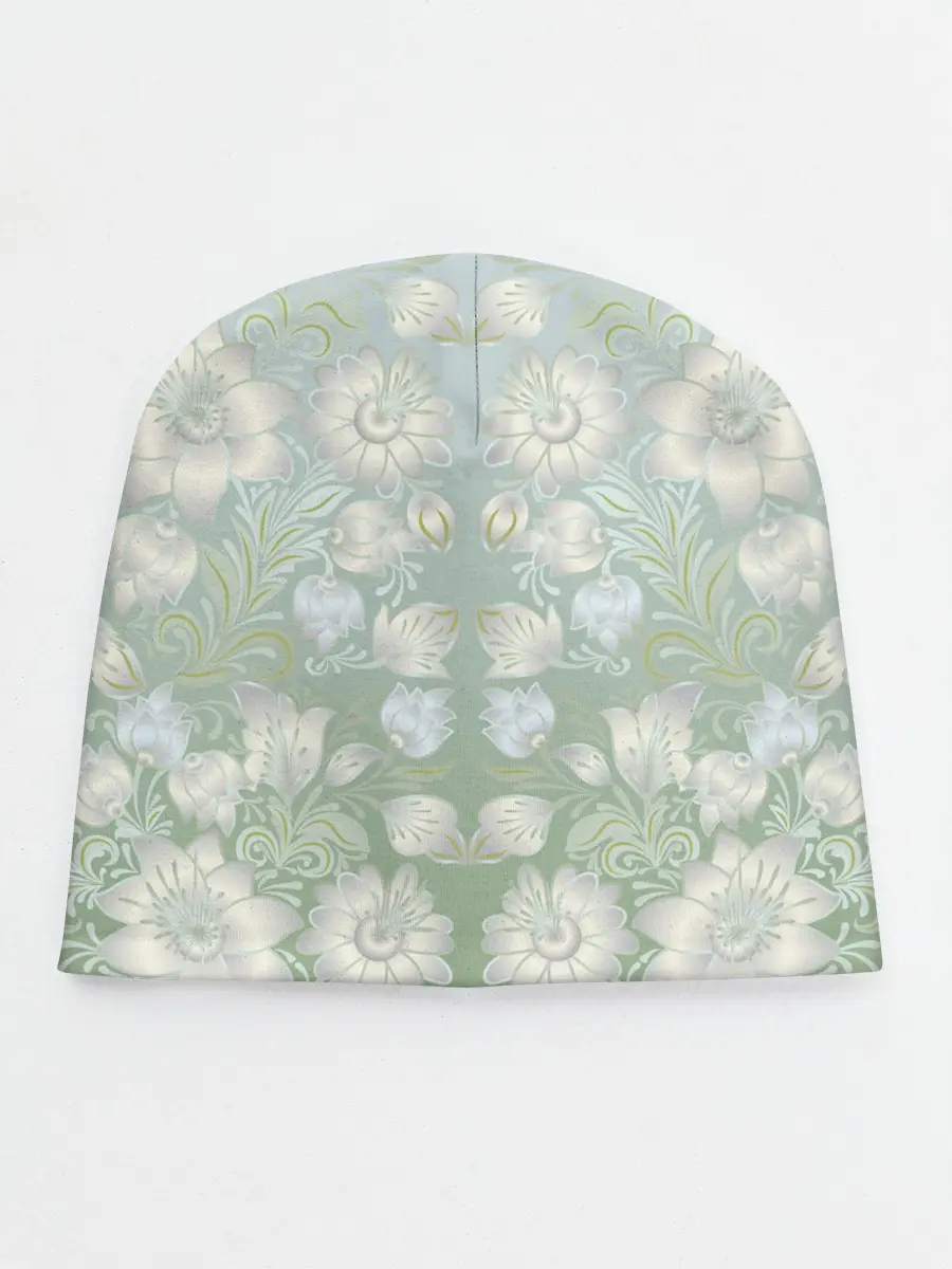 Детская шапка / цветочный узор